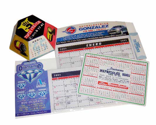 calendarios y suajes